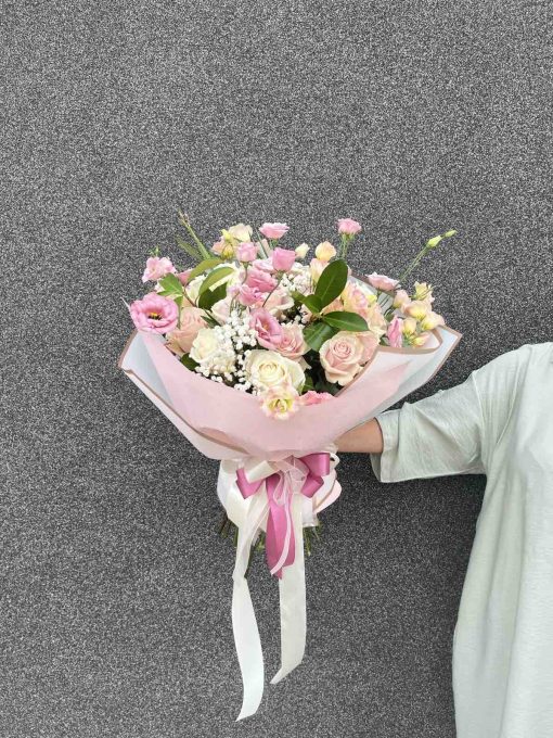 Bouquet with pink flowers - Image 3