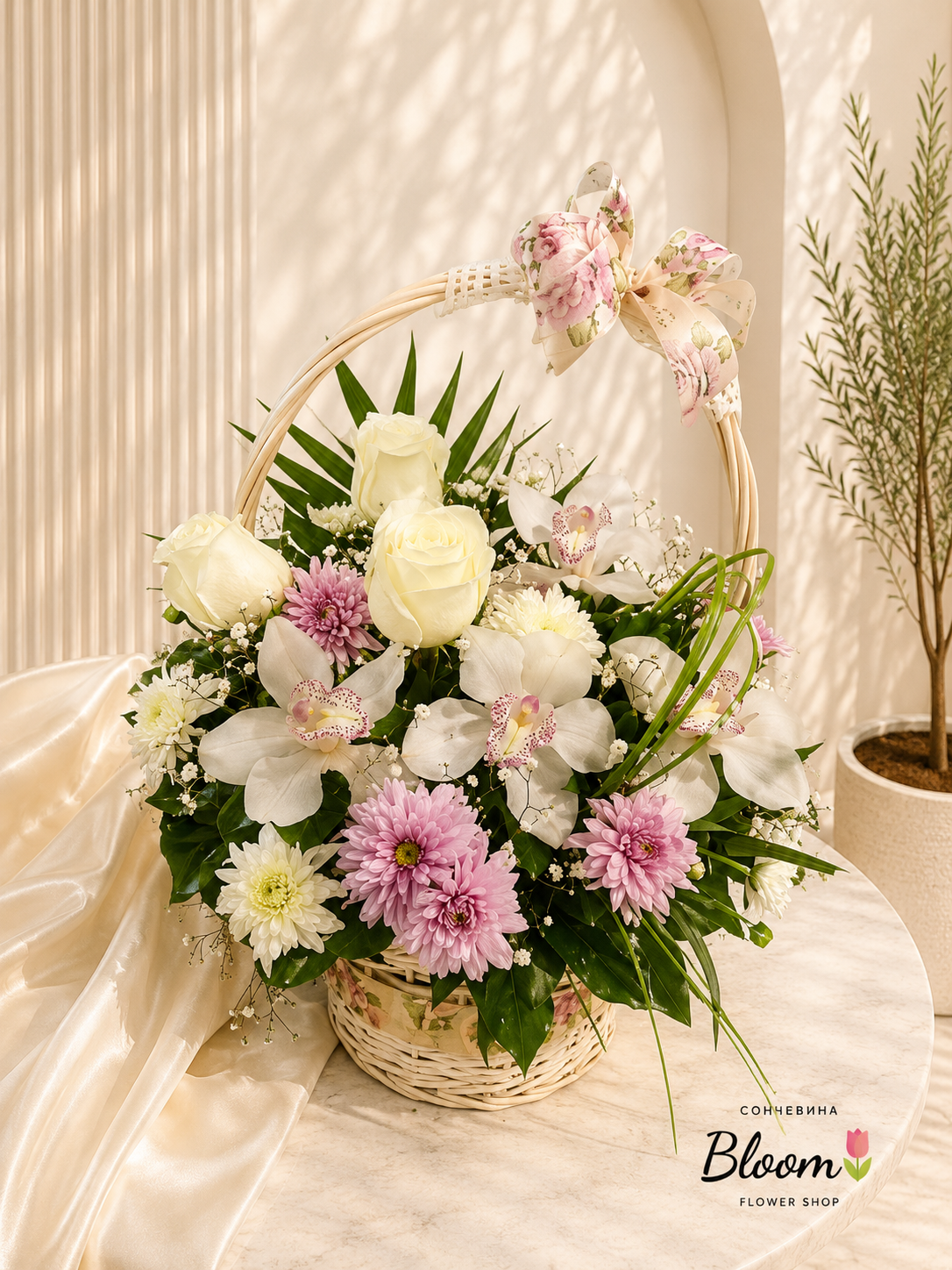 Basket with flowers